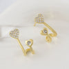 Wholesale Jewelry Copper Goldplated Ushaped Heartshaped Earrings For Women