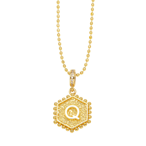 Wholesale Jewelry Copper Heart Geometric Electroplated Necklace