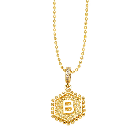 Wholesale Jewelry Copper Heart Geometric Electroplated Necklace