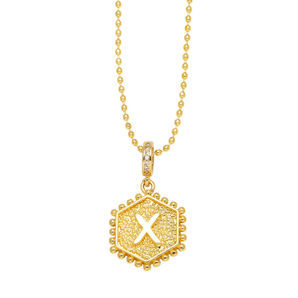 Wholesale Jewelry Copper Heart Geometric Electroplated Necklace
