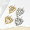 Wholesale Jewelry Copper Heart Microinlay Goldplated Love Necklace Pendant And Earrings