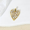 Wholesale Jewelry Copper Heart Microinlay Goldplated Love Necklace Pendant And Earrings