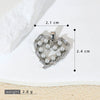 Wholesale Jewelry Copper Heart Microinlay Goldplated Love Necklace Pendant And Earrings