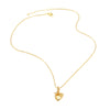 Wholesale Jewelry Copper Heart Pendant Necklace Electroplating Minimalist Style