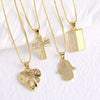Wholesale Jewelry Copper Heart Shape Box Chain Necklace With Electroplating