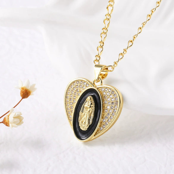 Wholesale Jewelry Copper Heart Shape Goldplated Lip Chain Necklace