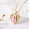 Wholesale Jewelry Copper Heart Shape Goldplated Lip Chain Necklace