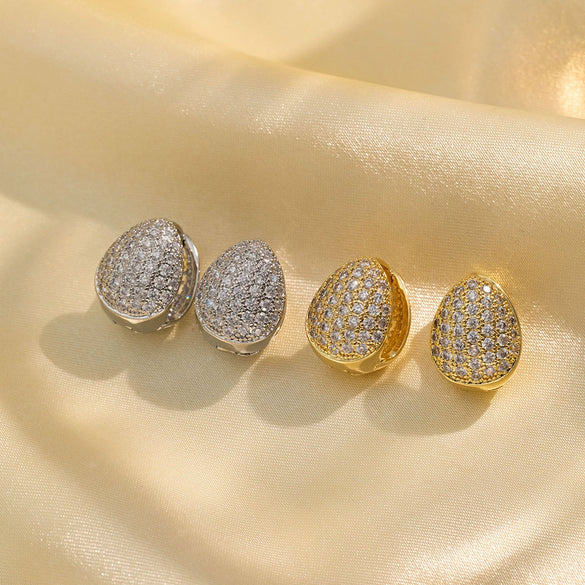 Wholesale Jewelry Copper Heart Shape Minimalist Electroplated Women's Earrings