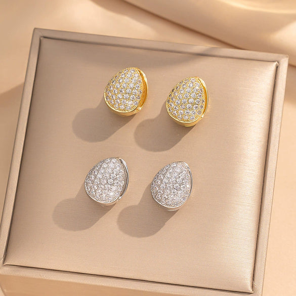 Wholesale Jewelry Copper Heart Shape Minimalist Electroplated Women's Earrings