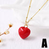 Wholesale Jewelry Copper Heart Shape Pendant Necklace With Goldplated Electroplating