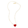 Wholesale Jewelry Copper Heart Shape Pendant Necklace With Goldplated Electroplating
