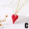 Wholesale Jewelry Copper Heart Shape Pendant Necklace With Goldplated Electroplating