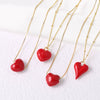 Wholesale Jewelry Copper Heart Shape Pendant Necklace With Goldplated Electroplating