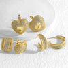 Wholesale Jewelry Copper Heart Shaped Earrings With Electroplating