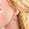 Wholesale Jewelry Copper Heart Shaped Pendant Earrings Electroplated Simple Style