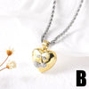 Wholesale Jewelry Copper Heartshaped Electroplated Necklace With O Word Chain