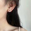Wholesale Jewelry Copper Heartshaped Geometric Polish Earrings For Women