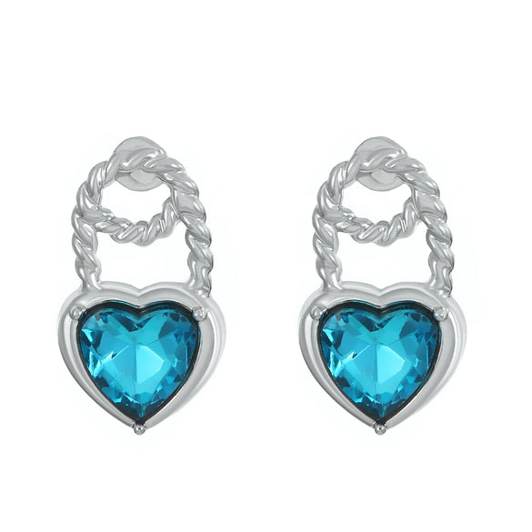 Wholesale Jewelry Copper Heartshaped Love Lock Zirconia Pendant Necklace For Women