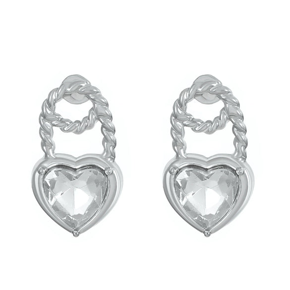 Wholesale Jewelry Copper Heartshaped Love Lock Zirconia Pendant Necklace For Women