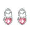 Wholesale Jewelry Copper Heartshaped Love Lock Zirconia Pendant Necklace For Women