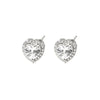 Wholesale Jewelry Copper Heartshaped Micro Inlaid Zircon Earrings 18K Plated