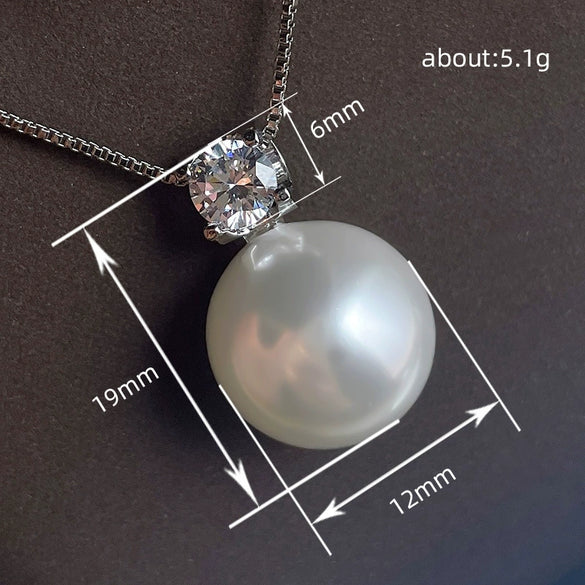 Wholesale Jewelry Copper Imitation Pearl Minimalist Geometric Earrings Necklace Set For Women