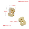 Wholesale Jewelry Copper Inlaid With Zirconium Letter Pendant Beaded Watch Strap Accessories Fashion Style