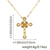 Wholesale Jewelry Copper Inlaid Zircon Cross Pendant Necklace Fashion Geometric Style Handmade