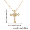 Wholesale Jewelry Copper Inlaid Zircon Cross Pendant Necklace Fashion Geometric Style Handmade