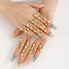 Wholesale Jewelry Copper Inlaid Zircon Fashion Open Ring With Letter Pattern