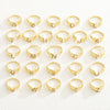 Wholesale Jewelry Copper Inlaid Zircon Fashion Open Ring With Letter Pattern