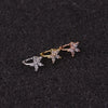 Wholesale Jewelry Copper Inlaid Zircon Flower Mini Cartilage Ear Buckle For Women