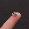 Wholesale Jewelry Copper Inlaid Zircon Flowers Women's Cartilage Earrings