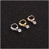 Wholesale Jewelry Copper Inlaid Zircon Flowers Women's Cartilage Earrings