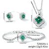 Wholesale Jewelry Copper Inlaid Zircon Fourleaf Clover Plants Flowers Style Electroplating Women's Jewelry Set
