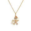 Wholesale Jewelry Copper Inlaid Zircon Geometric Christmas Element Necklace For Women