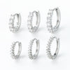 Wholesale Jewelry Copper Inlaid Zircon Geometric Round Earrings For Women