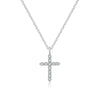 Wholesale Jewelry Copper Inlaid Zircon Handmade Cross O Word Chain Necklace