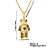 Wholesale Jewelry Copper Inlaid Zircon Heart Bear Pendant Electroplated Necklace With Animal Pattern