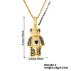 Wholesale Jewelry Copper Inlaid Zircon Heart Bear Pendant Electroplated Necklace With Animal Pattern
