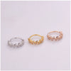 Wholesale Jewelry Copper Inlaid Zircon Leaf Style