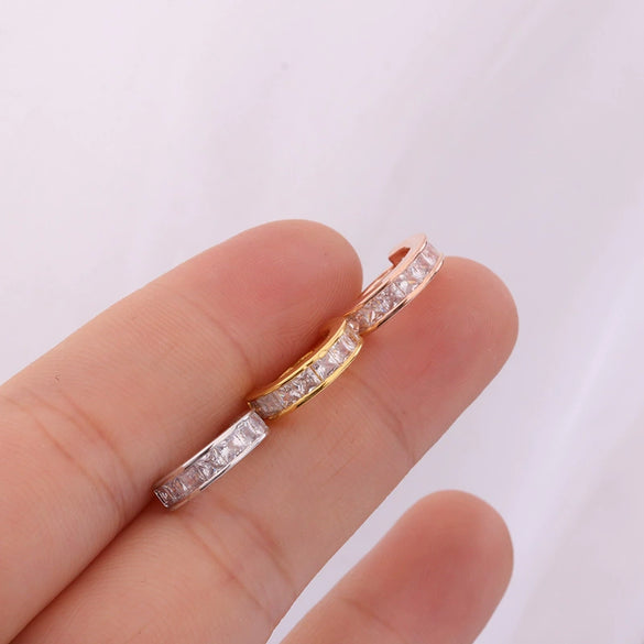 Wholesale Jewelry Copper Inlaid Zircon Leaf Style