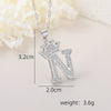 Wholesale Jewelry Copper Inlaid Zircon Letter Crown Hiphop Necklace