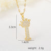 Wholesale Jewelry Copper Inlaid Zircon Letter Crown Hiphop Necklace