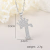 Wholesale Jewelry Copper Inlaid Zircon Letter Crown Hiphop Necklace