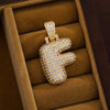 Wholesale Jewelry Copper Inlaid Zircon Letter Hiphop Necklace Pendant