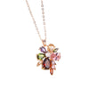 Wholesale Jewelry Copper Inlaid Zircon Minimalist Flowers Style Ochain Women's Necklace