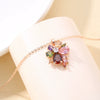Wholesale Jewelry Copper Inlaid Zircon Minimalist Flowers Style Ochain Women's Necklace