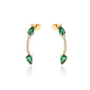 Wholesale Jewelry Copper 18K Gold Electroplated Geometric Double Arrow Symmetrical Stud Earrings For Women