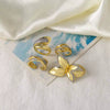 Wholesale Jewelry Copper 18K Gold Plated Geometric Butterfly Ring For Women